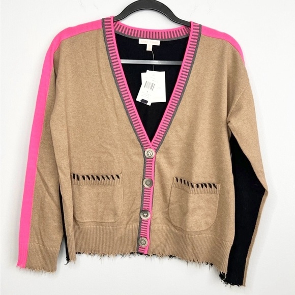 NWT! Lisa Todd Size S • Pocket Pleaser Cotton Cashmere Cardigan Sweater Jumper. - Picture 3 of 5
